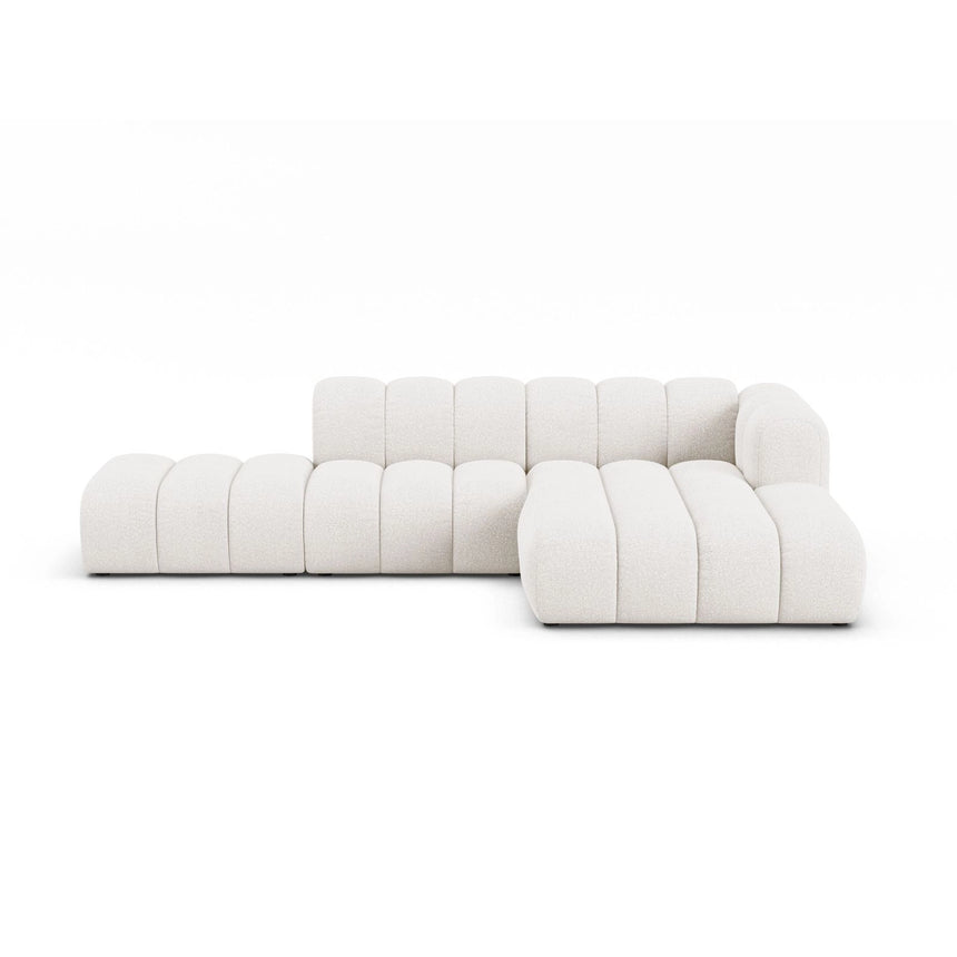 Lupine Modulares 5-Sitzer Ecksofa, Rechte Seite, aus Boucle in Weiß (Baloo 2073), 299x177 cm von Micadoni – Bild 1