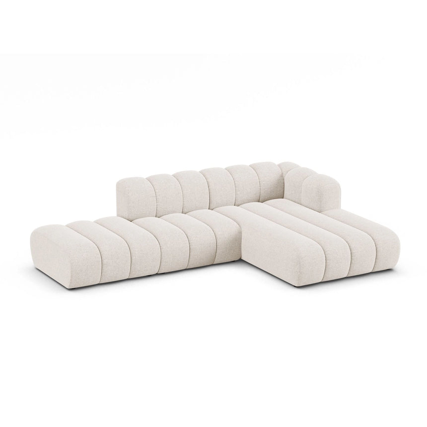 Lupine Modulares 5-Sitzer Ecksofa, Rechte Seite, aus Chenille in Leichtes Beige (Eden 2 Pearl), 299x177 cm von Micadoni – Bild 4