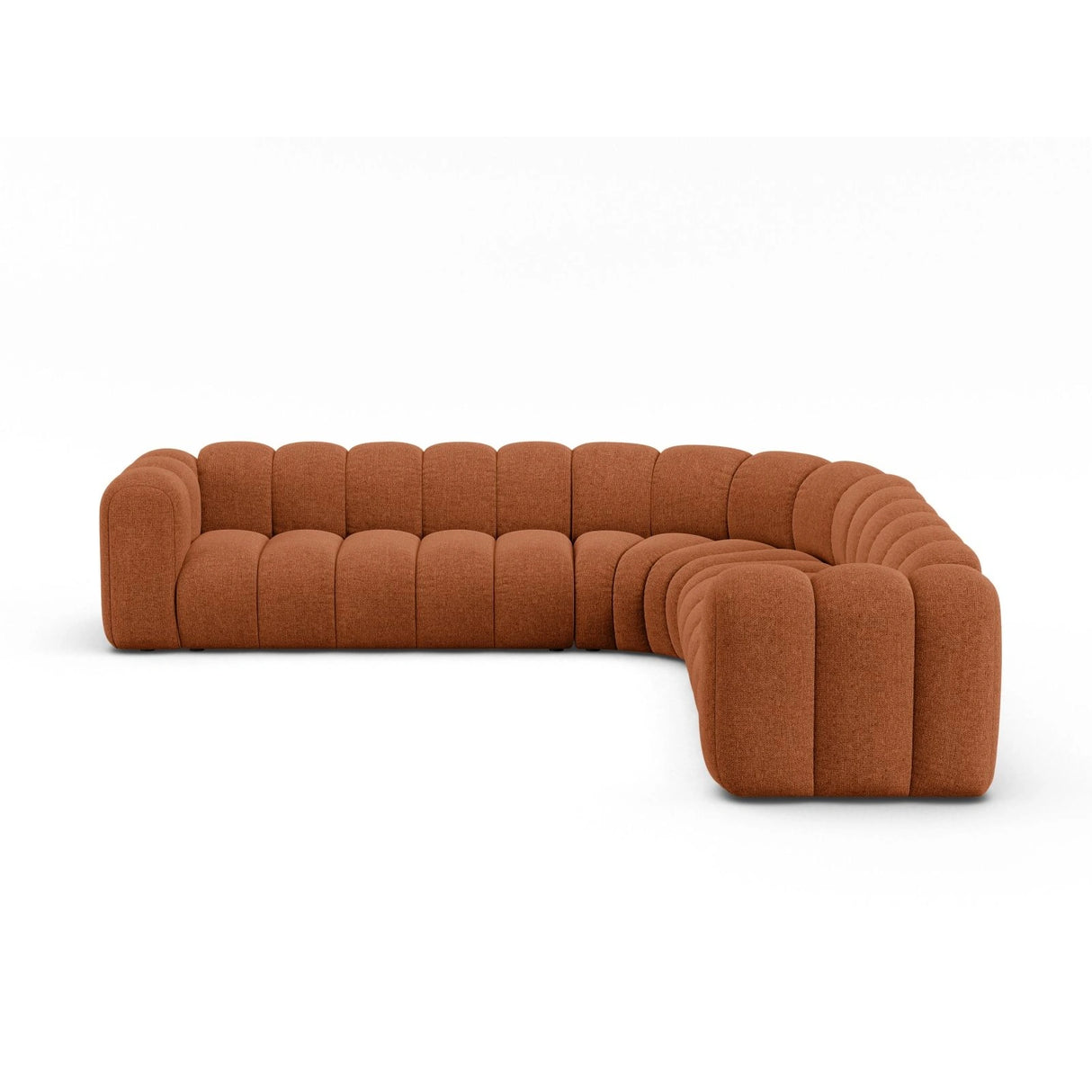 Lupine Modulares 5-Sitzer Ecksofa, Symmetrisch, aus Chenille in Brick (Eden 10 Terra), 309x309 cm von Micadoni – Bild 1