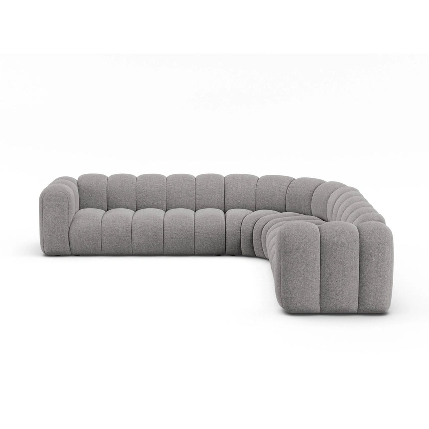 Lupine Modulares 5-Sitzer Ecksofa, Symmetrisch, aus Chenille in Hellgrau (Eden 18 Grey), 309x309 cm von Micadoni – Bild 1
