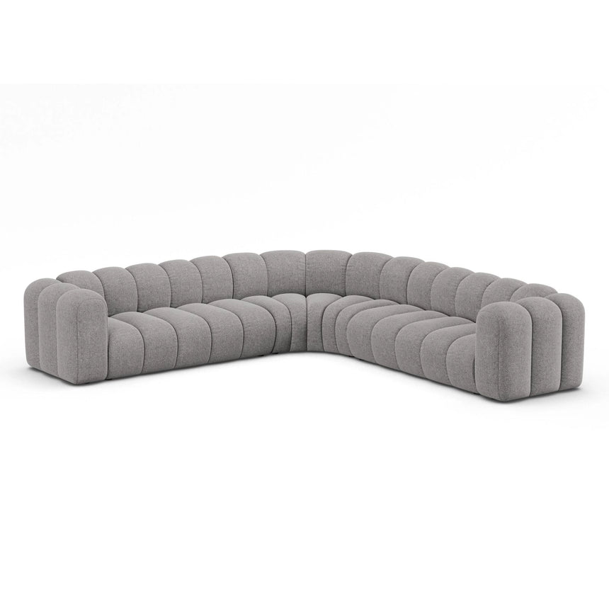 Lupine Modulares 5-Sitzer Ecksofa, Symmetrisch, aus Chenille in Hellgrau (Eden 18 Grey), 309x309 cm von Micadoni – Bild 3