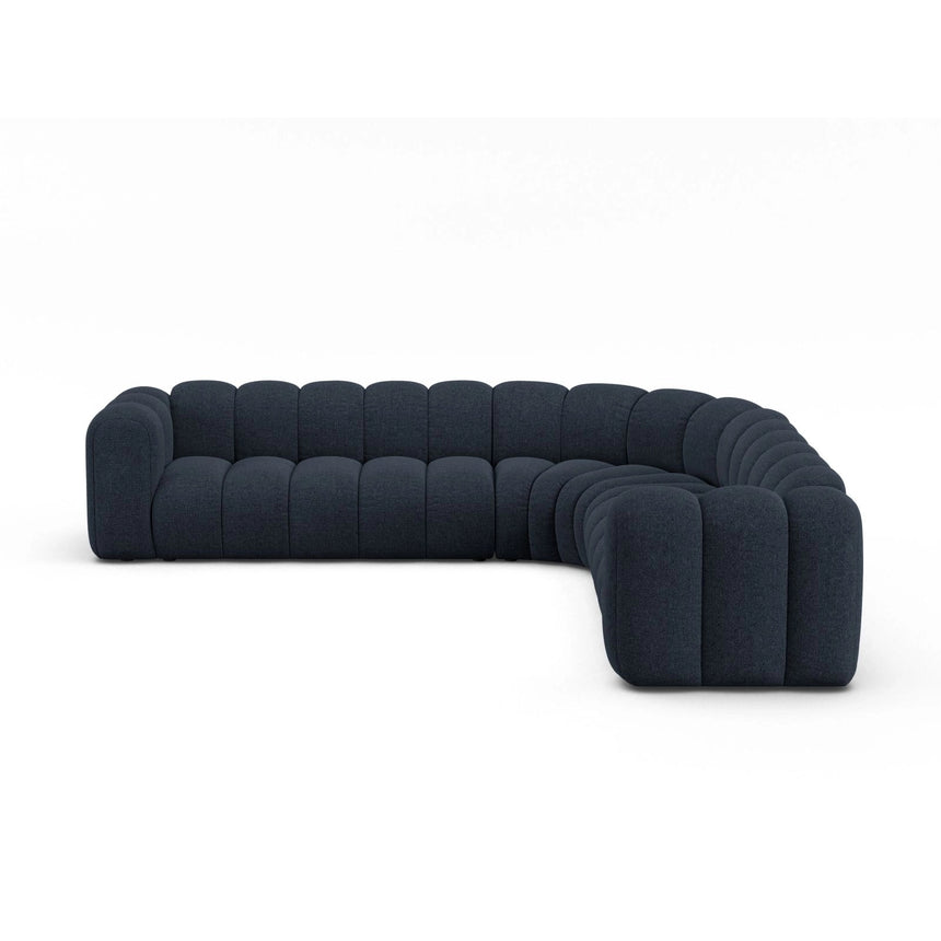 Lupine Modulares 5-Sitzer Ecksofa, Symmetrisch, aus Chenille in Marineblau (Eden 16 Deep Blue), 309x309 cm von Micadoni – Bild 1