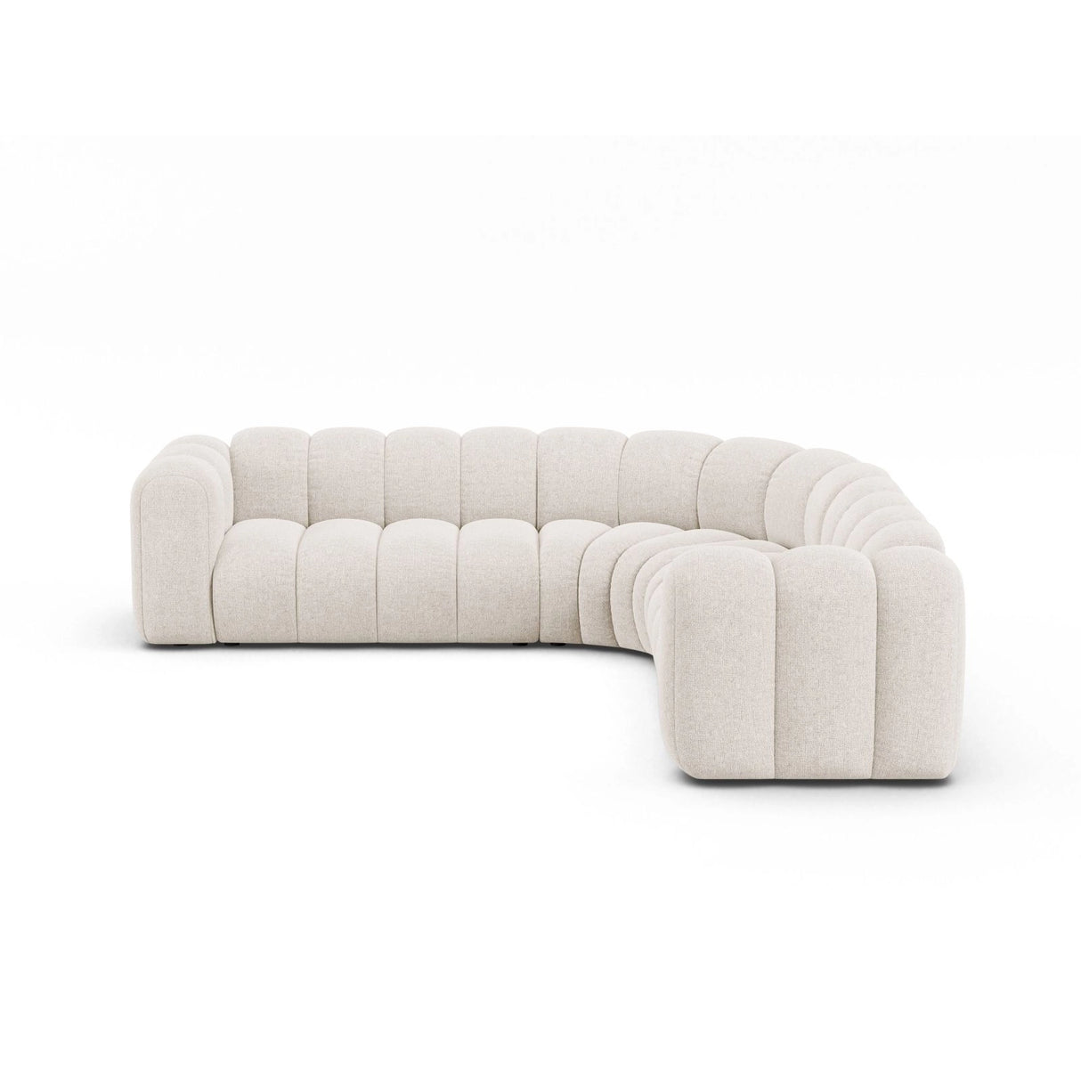 Lupine Modulares 6-Sitzer Ecksofa, Symmetrisch, aus Chenille in Leichtes Beige (Eden 2 Pearl), 280x280 cm von Micadoni – Bild 1