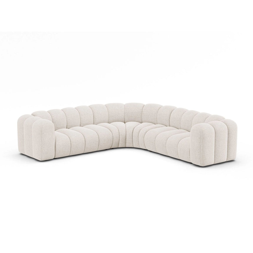 Lupine Modulares 6-Sitzer Ecksofa, Symmetrisch, aus Chenille in Leichtes Beige (Eden 2 Pearl), 280x280 cm von Micadoni – Bild 2