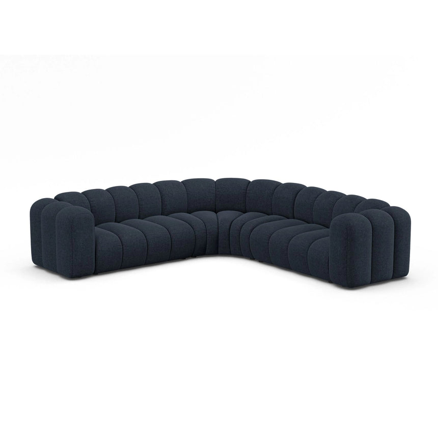 Lupine Modulares 6-Sitzer Ecksofa, Symmetrisch, aus Chenille in Marineblau (Eden 16 Deep Blue), 280x280 cm von Micadoni – Bild 2