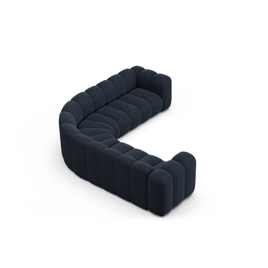 Lupine Modulares 6-Sitzer Ecksofa, Symmetrisch, aus Chenille in Marineblau (Eden 16 Deep Blue), 280x280 cm von Micadoni – Bild 3