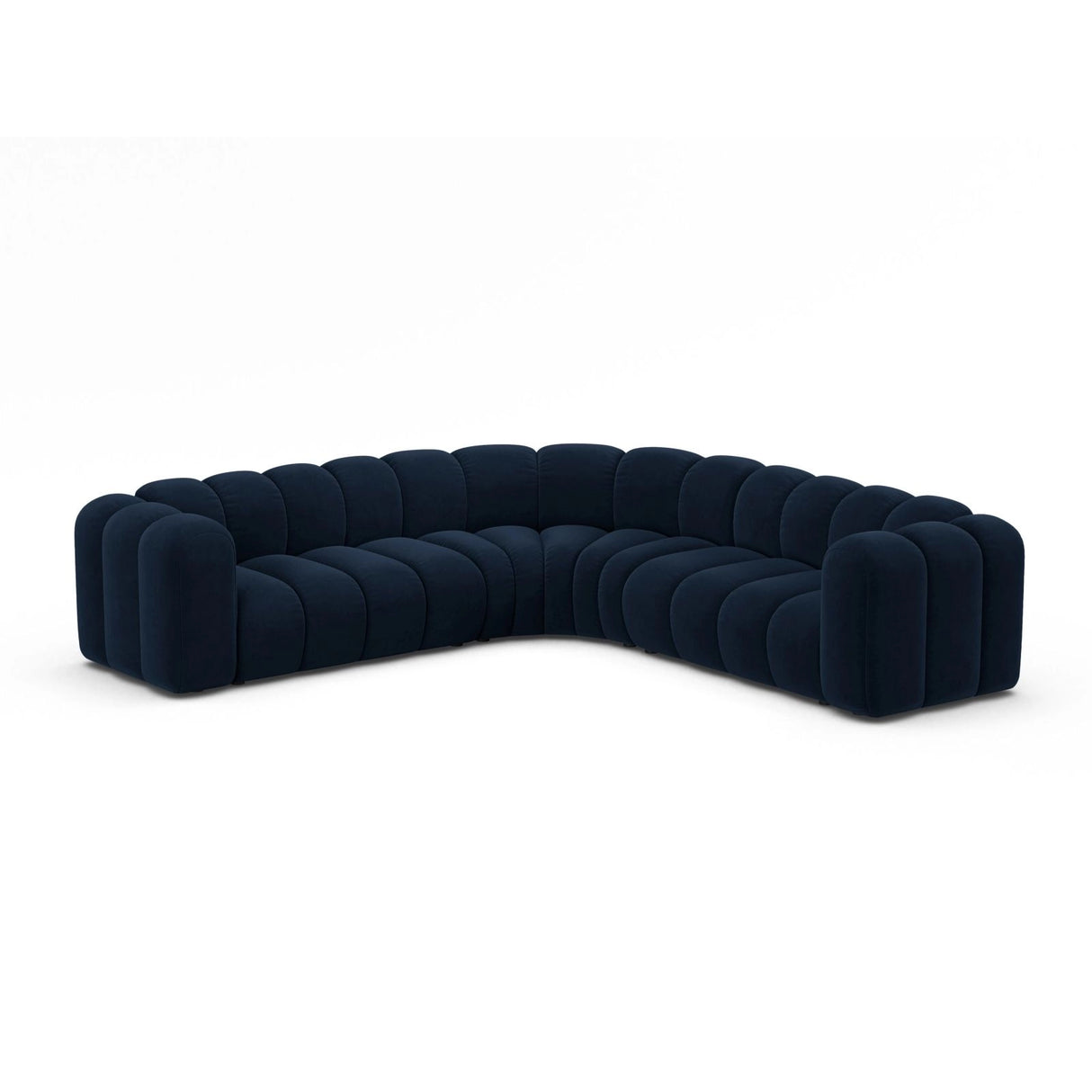 Lupine Modulares 6-Sitzer Ecksofa, Symmetrisch, aus Samt in Königsblau (Salvador 5), 280x280 cm von Micadoni – Bild 2
