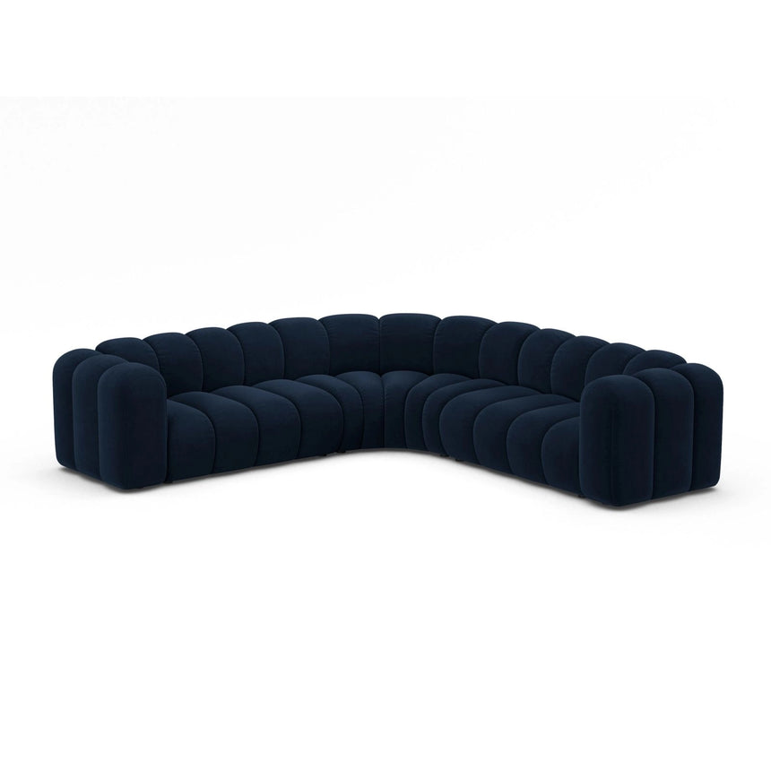 Lupine Modulares 6-Sitzer Ecksofa, Symmetrisch, aus Samt in Königsblau (Salvador 5), 280x280 cm von Micadoni – Bild 2