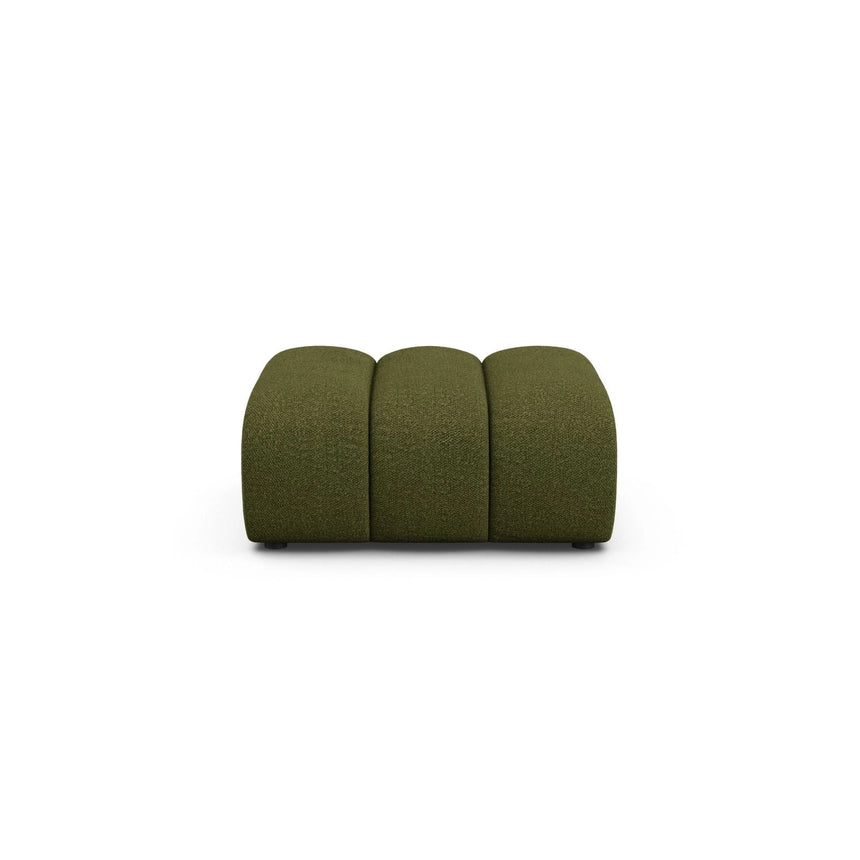 Lupine Pouf aus Boucle in Dunkles olivgrün (Baloo 2090), 92x95 cm von Micadoni – Bild 1