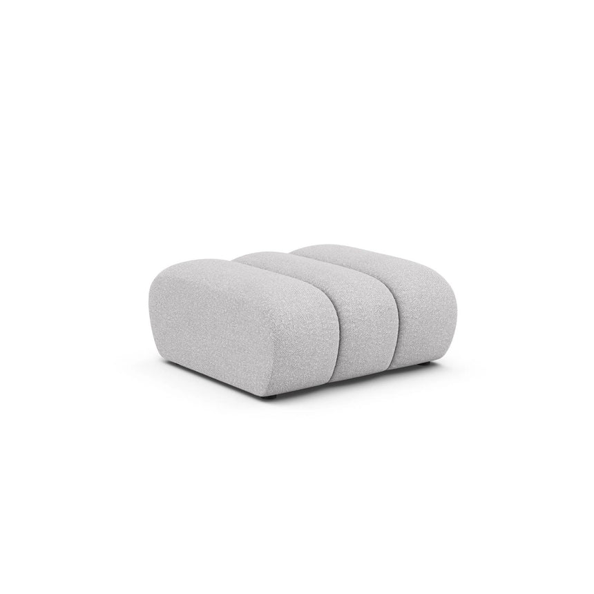 Lupine Pouf aus Boucle in Hellgrau (Baloo 2085), 92x95 cm von Micadoni – Bild 3