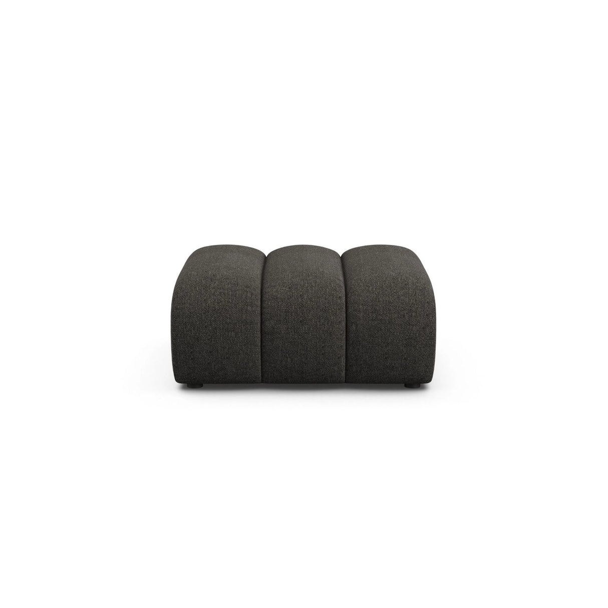 Lupine Pouf aus Chenille in Dunkelgrau (Eden 20 Graphite), 92x95 cm von Micadoni – Bild 1
