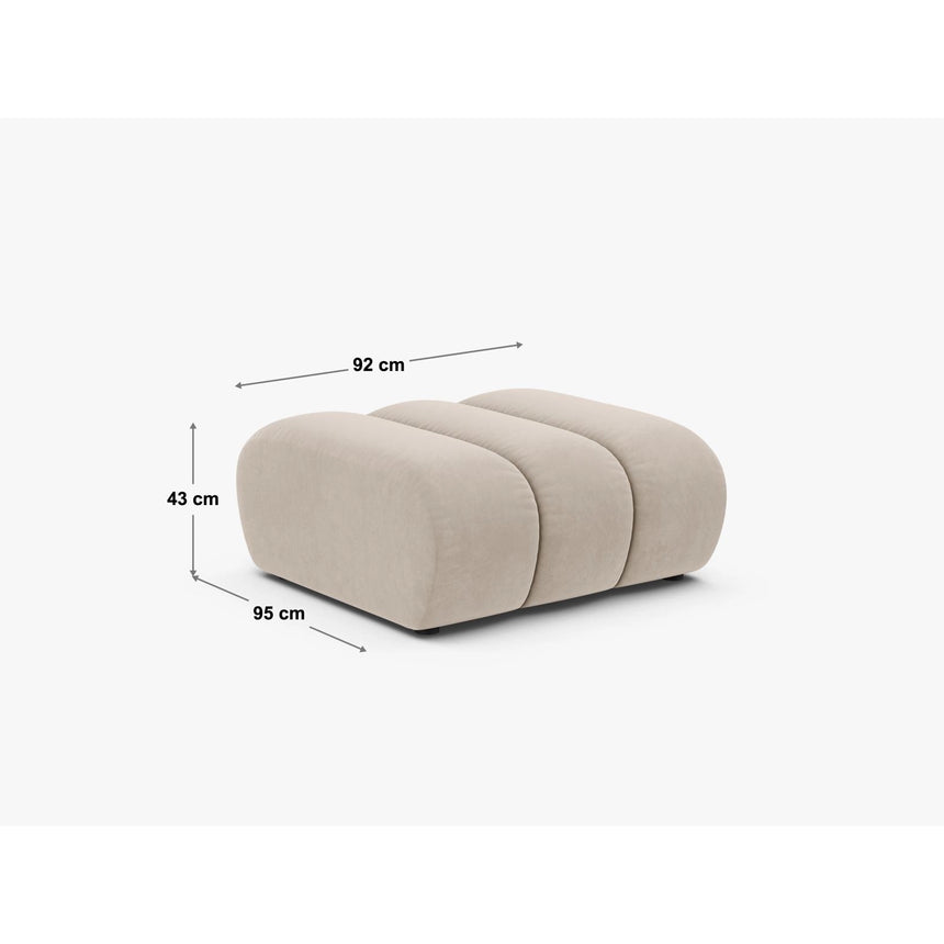 Lupine Pouf aus Chenille in Grün (Eden 12 Olive), 92x95 cm von Micadoni – Bild 2
