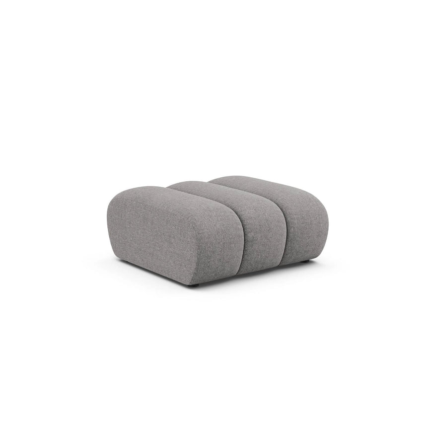 Lupine Pouf aus Chenille in Hellgrau (Eden 18 Grey), 92x95 cm von Micadoni – Bild 3