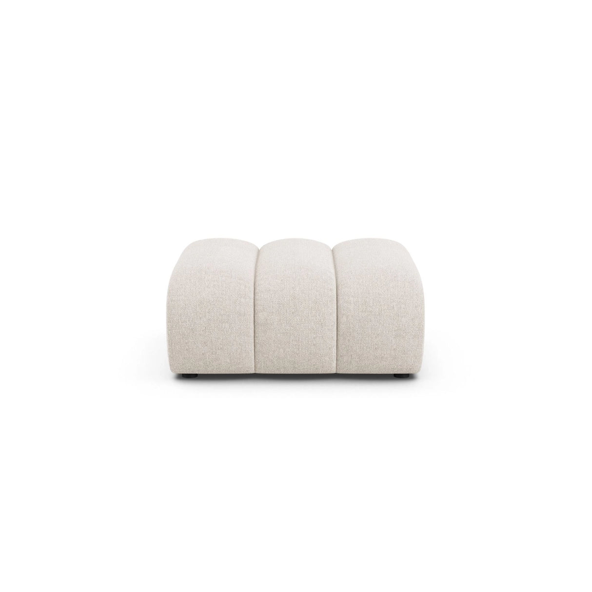 Lupine Pouf aus Chenille in Leichtes Beige (Eden 2 Pearl), 92x95 cm von Micadoni – Bild 1