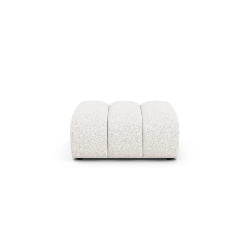 Lupine Pouf aus Samt, Boucle oder Chenille, 92x95 cm von Micadoni – Bild 1
