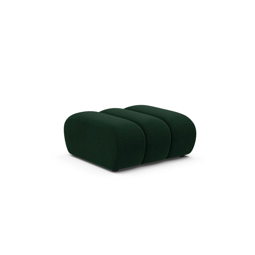 Lupine Pouf aus Samt in Flaschengrün (Salvador 7), 92x95 cm von Micadoni – Bild 3