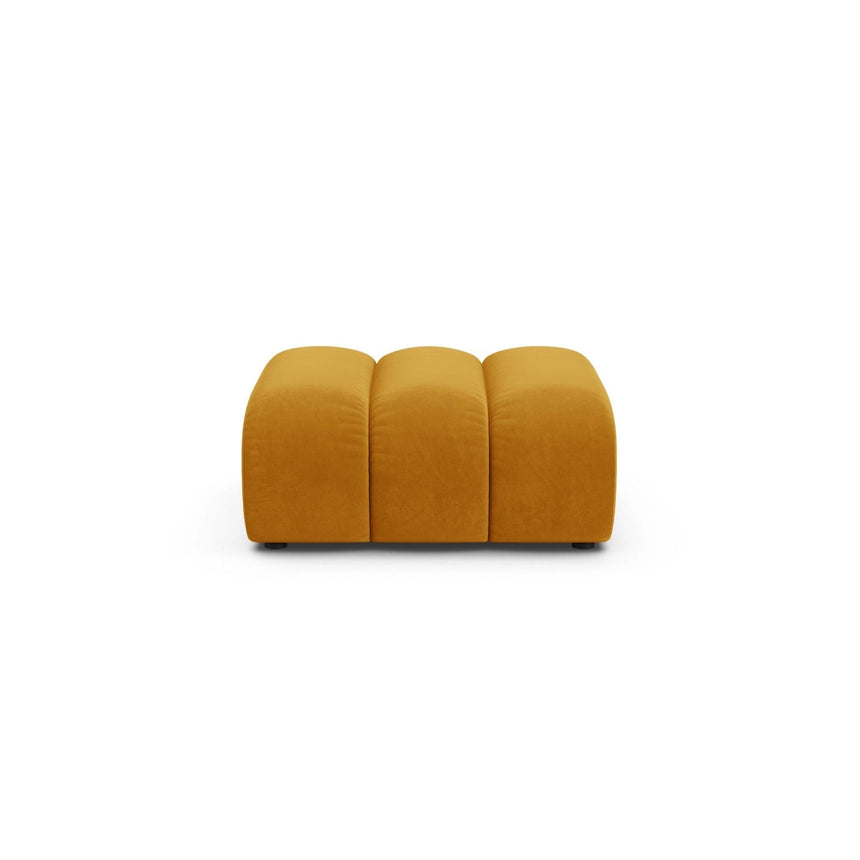 Lupine Pouf aus Samt in Gelb (Salvador 10), 92x95 cm von Micadoni – Bild 1