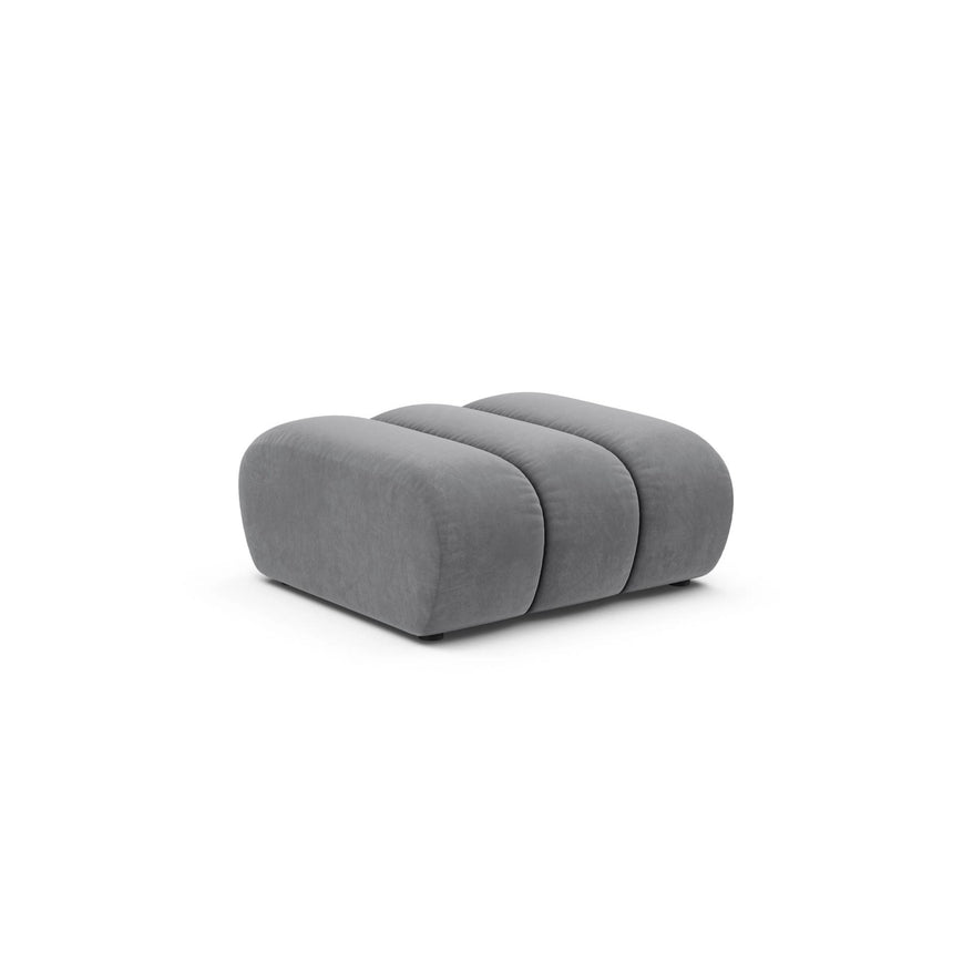 Lupine Pouf aus Samt in Grau (Salvador 17), 92x95 cm von Micadoni – Bild 3