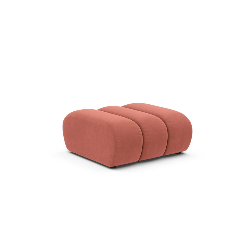 Lupine Pouf aus Samt in Koralle (Salvador 12), 92x95 cm von Micadoni – Bild 3