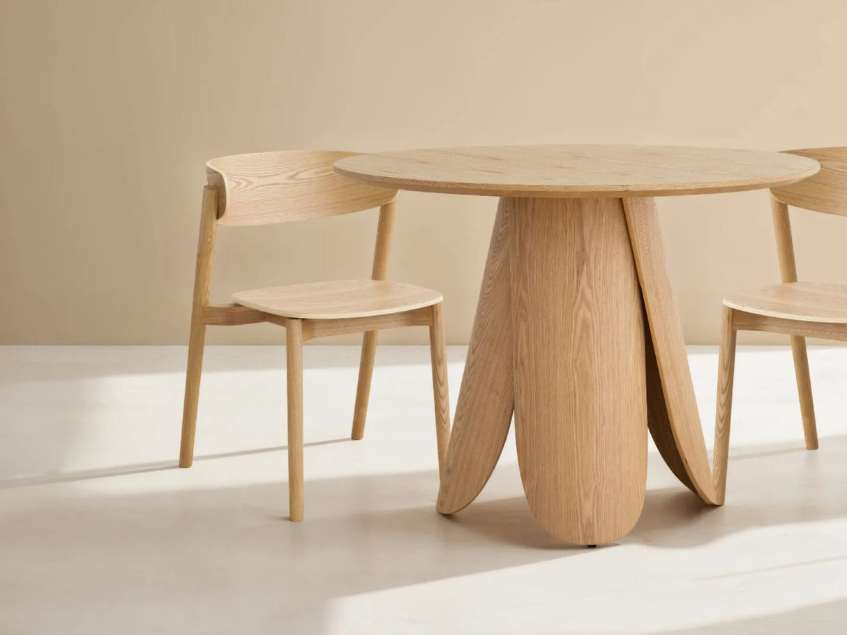 Mares Esstisch mit Eschenfurnier, 100x100x75 cm von Micadoni – Produktbild 2