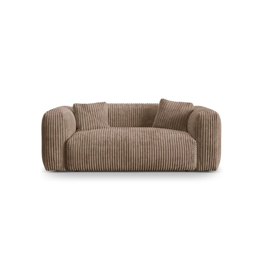 Martina 2-Sitzer Sofa aus Cord in Acorn (Tilia 17), 200x106 cm von Micadoni – Bild 1