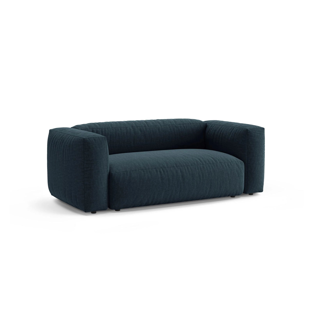 Martina 2-Sitzer Sofa aus Strukturierter Stoff in Blau Jeans (Boston Ocean), 200x106 cm von Micadoni – Bild 3