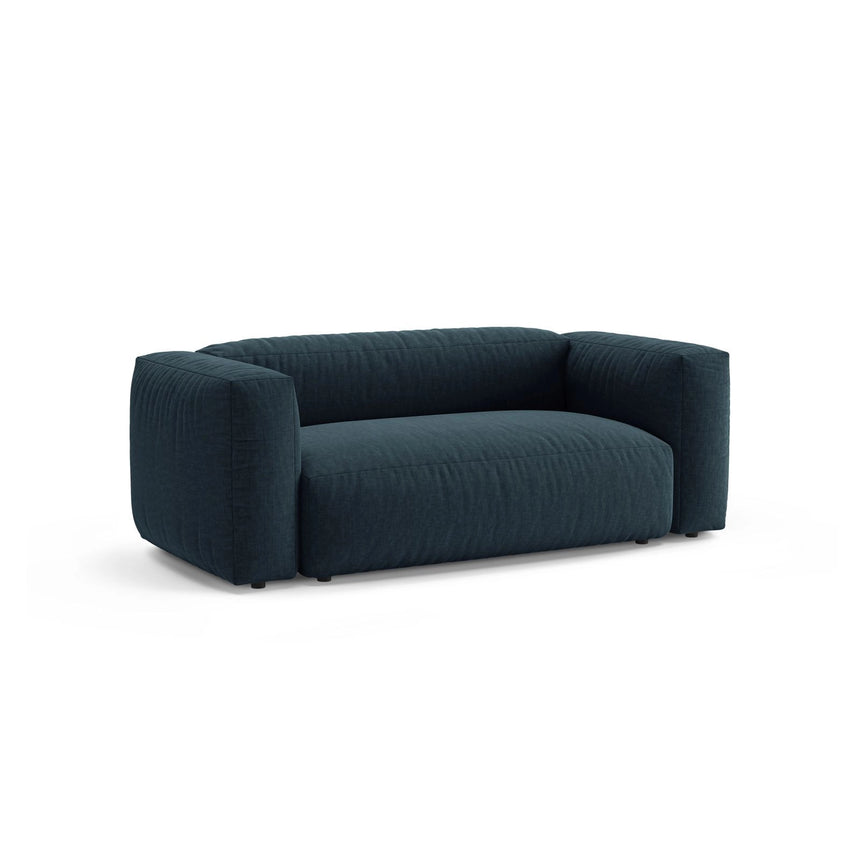 Martina 2-Sitzer Sofa aus Strukturierter Stoff in Blau Jeans (Boston Ocean), 200x106 cm von Micadoni – Bild 3
