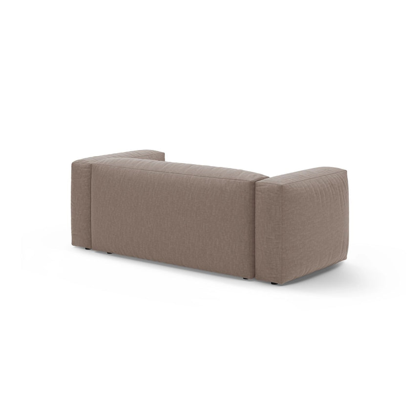 Martina 2-Sitzer Sofa aus Strukturierter Stoff in Dunkelbeige (Boston Trufa), 200x106 cm von Micadoni – Bild 4