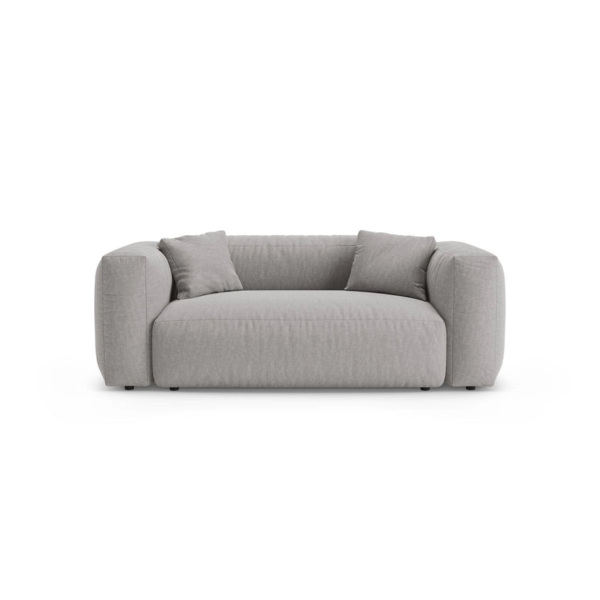 Martina 2-Sitzer Sofa aus Strukturierter Stoff in Hellgrau (Boston Light Grey), 200x106 cm von Micadoni – Bild 1