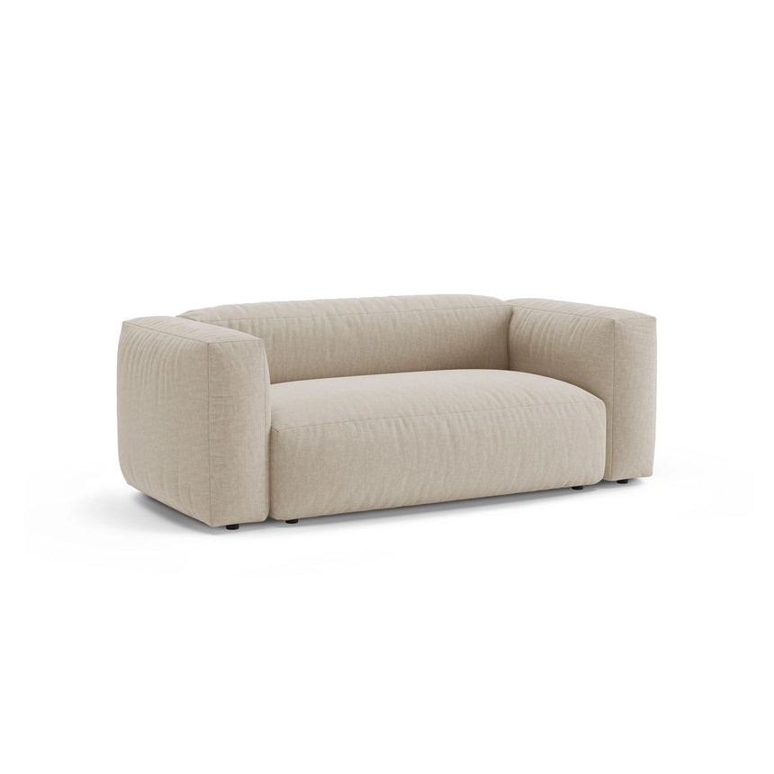 Martina 2-Sitzer Sofa aus Strukturierter Stoff in Leichtes Beige (Boston Toffee), 200x106 cm von Micadoni – Bild 3