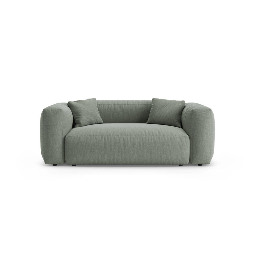 Martina 2-Sitzer Sofa aus Strukturierter Stoff in Moosgrün (Boston Water Green), 200x106 cm von Micadoni – Bild 1