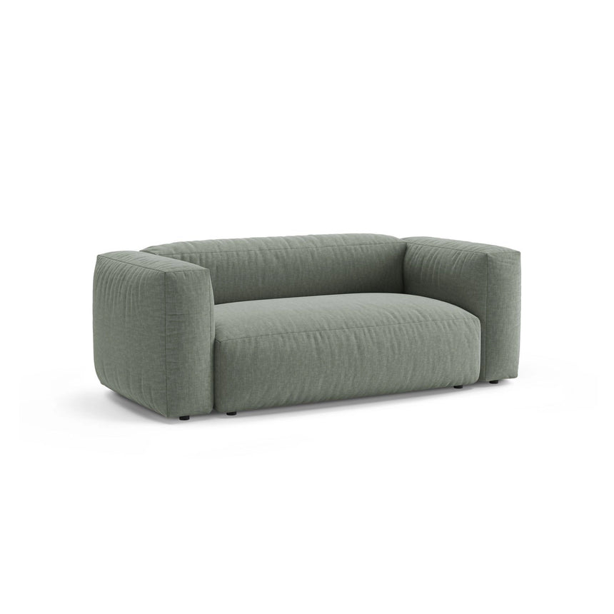 Martina 2-Sitzer Sofa aus Strukturierter Stoff in Moosgrün (Boston Water Green), 200x106 cm von Micadoni – Bild 3