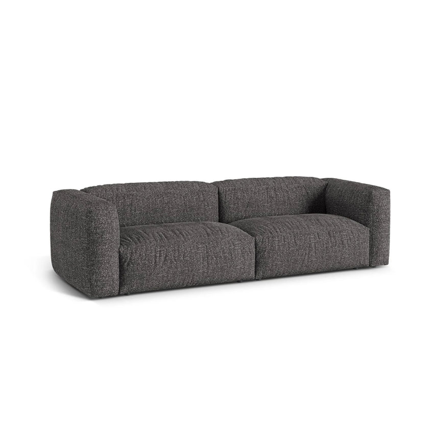 Martina 3-Sitzer Sofa, Sitztiefe 76 cm, aus Boucle in Anthrazit (Monet Anthracite), 240x106 cm von Micadoni – Bild 3