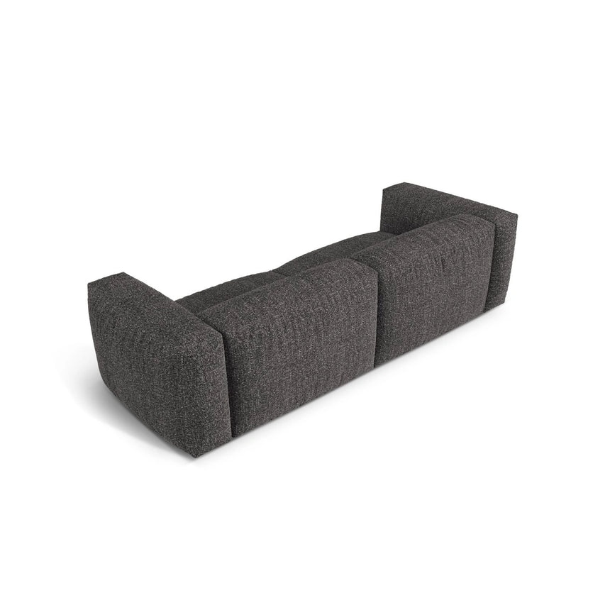 Martina 3-Sitzer Sofa, Sitztiefe 76 cm, aus Boucle in Anthrazit (Monet Anthracite), 240x106 cm von Micadoni – Bild 4