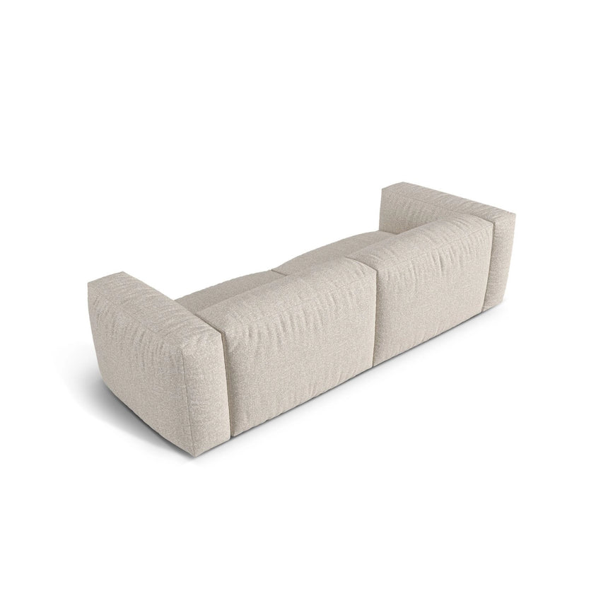 Martina 3-Sitzer Sofa, Sitztiefe 76 cm, aus Boucle in Beige (Monet Sand), 240x106 cm von Micadoni – Bild 4