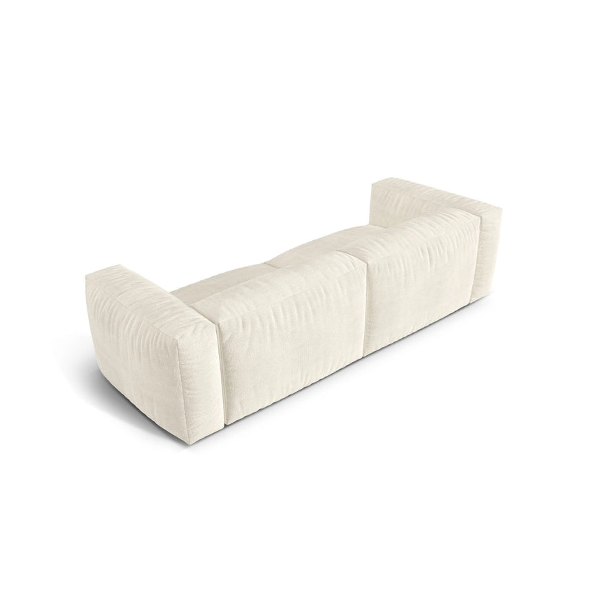 Martina 3-Sitzer Sofa, Sitztiefe 76 cm, aus Boucle in Elfenbein (Monet Nata), 240x106 cm von Micadoni – Bild 4