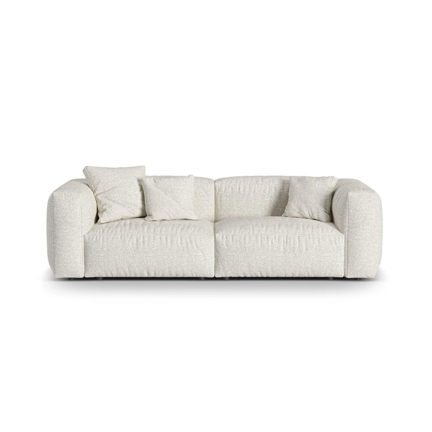 Martina 3-Sitzer Sofa, Sitztiefe 76 cm, aus Boucle in Grau Beige meliert (Monet Pearl), 240x106 cm von Micadoni – Bild 1