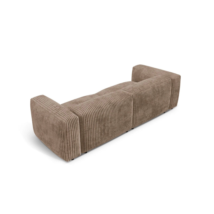 Martina 3-Sitzer Sofa, Sitztiefe 76 cm, aus Cord in Acorn (Tilia 17), 240x106 cm von Micadoni – Bild 4