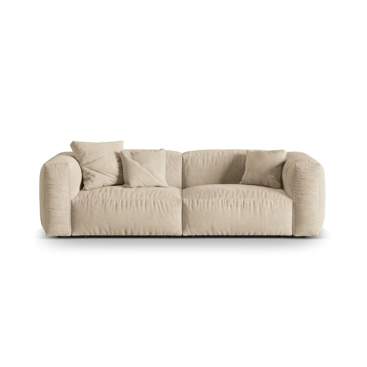 Martina 3-Sitzer Sofa, Sitztiefe 76 cm, aus Samt, Cord, Boucle oder Strukturstoff, 240x106 cm von Micadoni – Bild 1