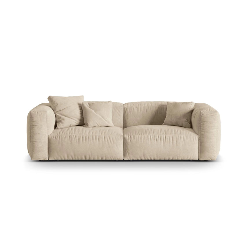 Martina 3-Sitzer Sofa, Sitztiefe 76 cm, aus Samt, Cord, Boucle oder Strukturstoff, 240x106 cm von Micadoni – Bild 1