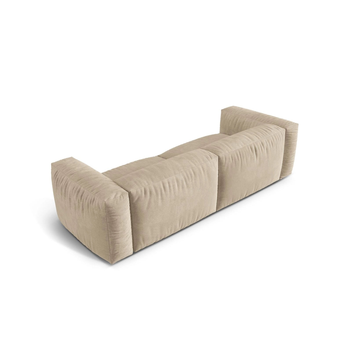 Martina 3-Sitzer Sofa, Sitztiefe 76 cm, aus Samt, Cord, Boucle oder Strukturstoff, 240x106 cm von Micadoni – Bild 4