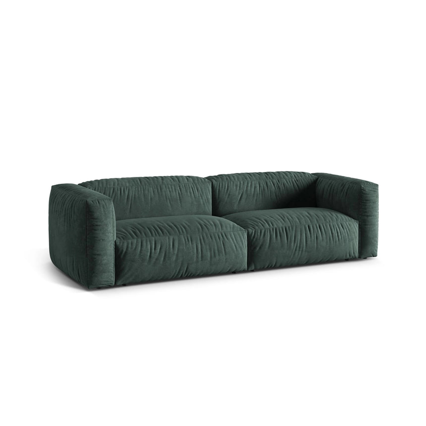 Martina 3-Sitzer Sofa, Sitztiefe 76 cm, aus Samt in Petrol (Vogue 12), 240x106 cm von Micadoni – Bild 3