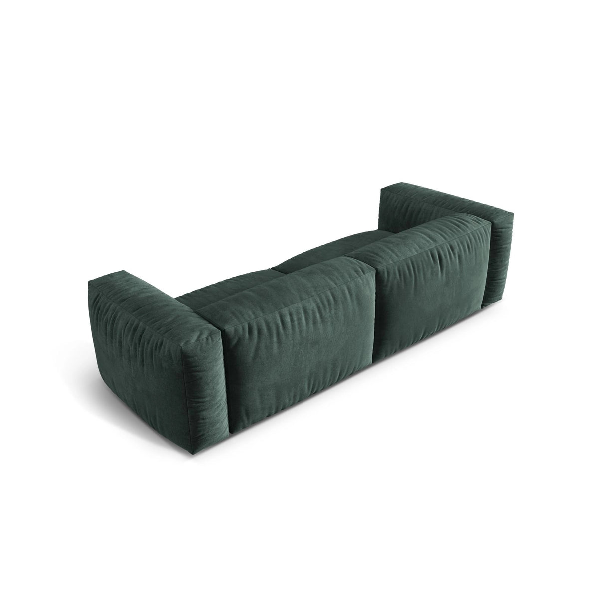 Martina 3-Sitzer Sofa, Sitztiefe 76 cm, aus Samt in Petrol (Vogue 12), 240x106 cm von Micadoni – Bild 4