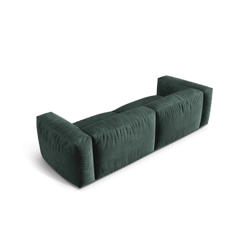 Martina 3-Sitzer Sofa, Sitztiefe 76 cm, aus Samt in Petrol (Vogue 12), 240x106 cm von Micadoni – Bild 4