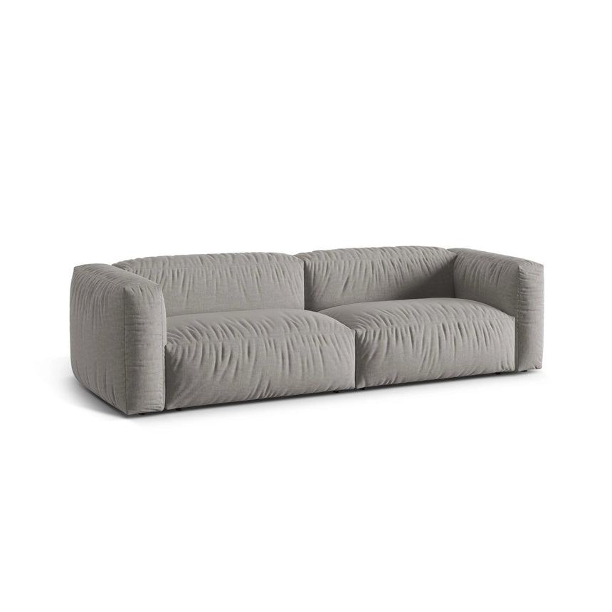 Martina 3-Sitzer Sofa, Sitztiefe 76 cm, aus Strukturierter Stoff in Hellgrau (Boston Light Grey), 240x106 cm von Micadoni – Bild 3