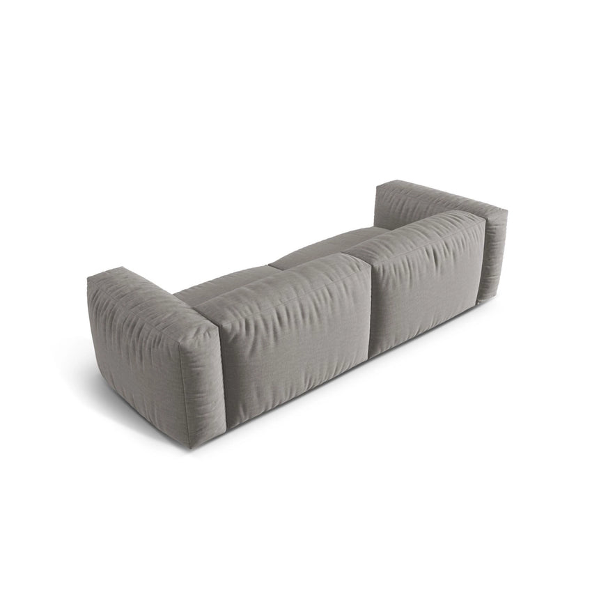 Martina 3-Sitzer Sofa, Sitztiefe 76 cm, aus Strukturierter Stoff in Hellgrau (Boston Light Grey), 240x106 cm von Micadoni – Bild 4