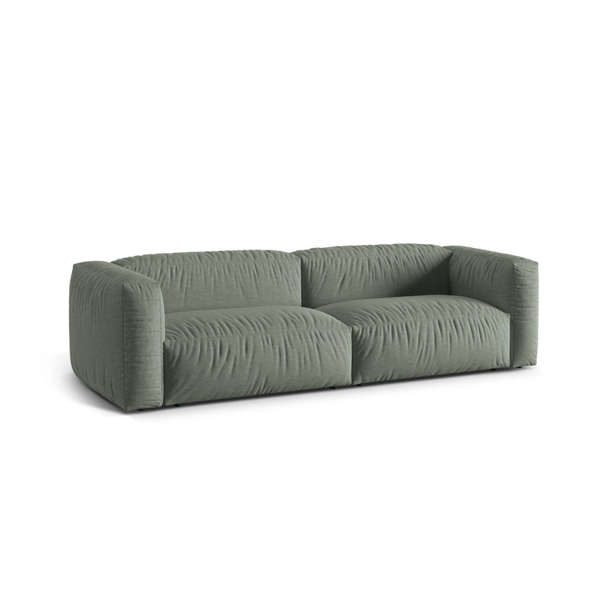 Martina 3-Sitzer Sofa, Sitztiefe 76 cm, aus Strukturierter Stoff in Moosgrün (Boston Water Green), 240x106 cm von Micadoni – Bild 3