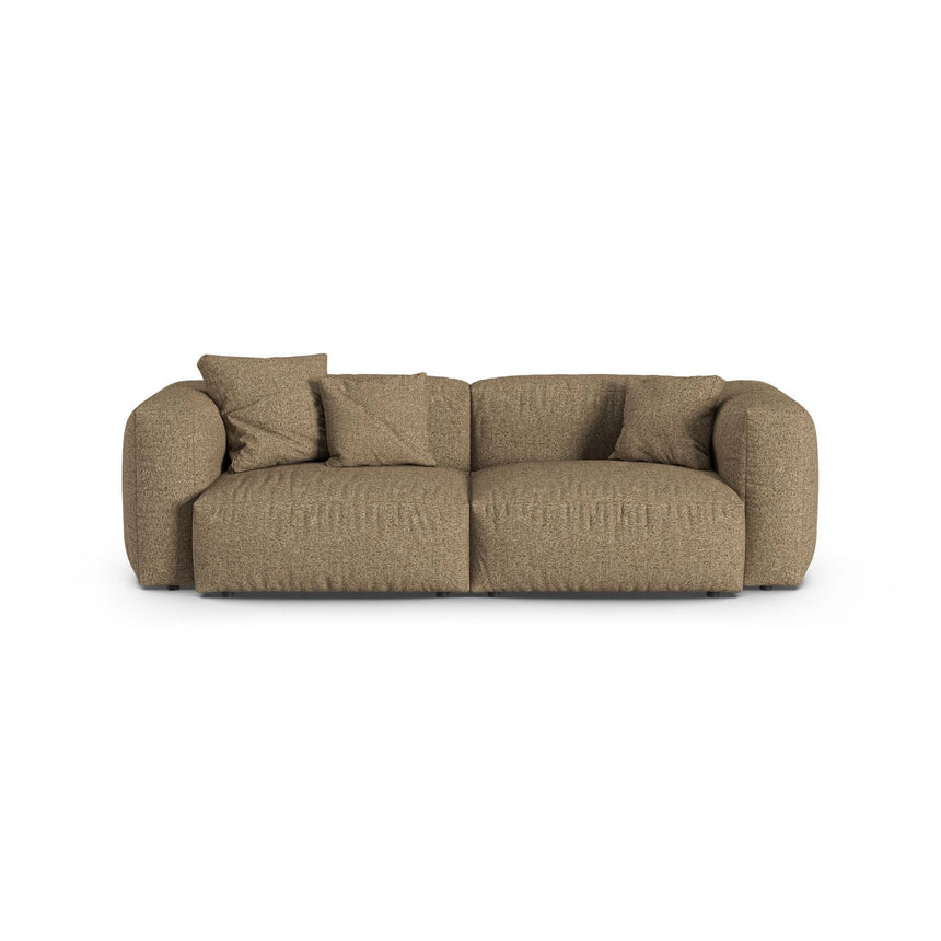 Martina 3-Sitzer Sofa, Sitztiefe 90 cm, aus Boucle in Cappuccino (Monet Cappucino), 240x120 cm von Micadoni – Bild 1