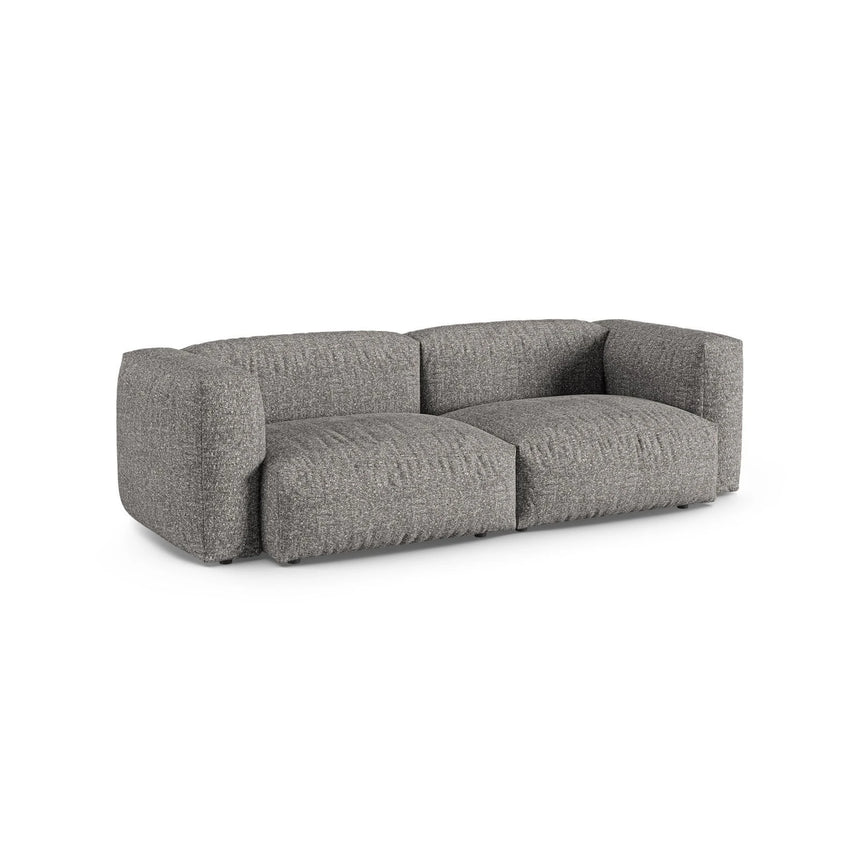 Martina 3-Sitzer Sofa, Sitztiefe 90 cm, aus Boucle in Graphit (Monet Graphite), 240x120 cm von Micadoni – Bild 3