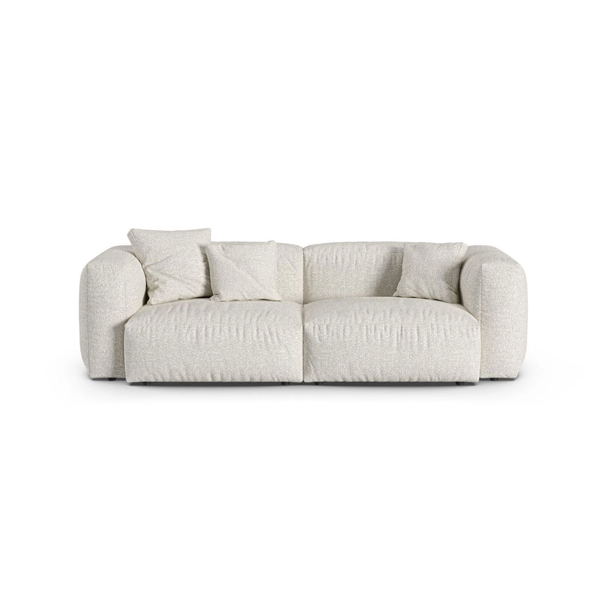 Martina 3-Sitzer Sofa, Sitztiefe 90 cm, aus Boucle in Grau Beige meliert (Monet Pearl), 240x120 cm von Micadoni – Bild 1